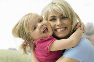 Mom and Daughter Smiling World Pediatric Dental Kids Dentist San Antonio Texas